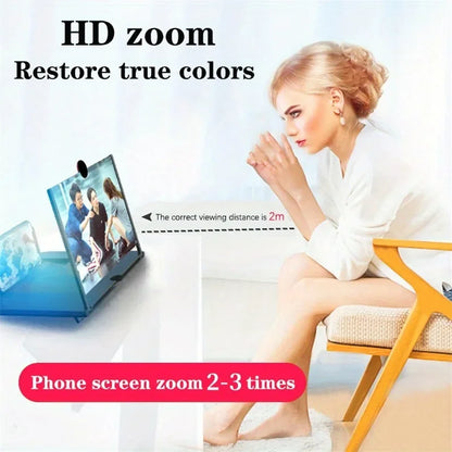 10/12 Inch HD Mobile Phone Screen Amplifier - Eye Protection & Anti-Blue Light Magnifying Glass