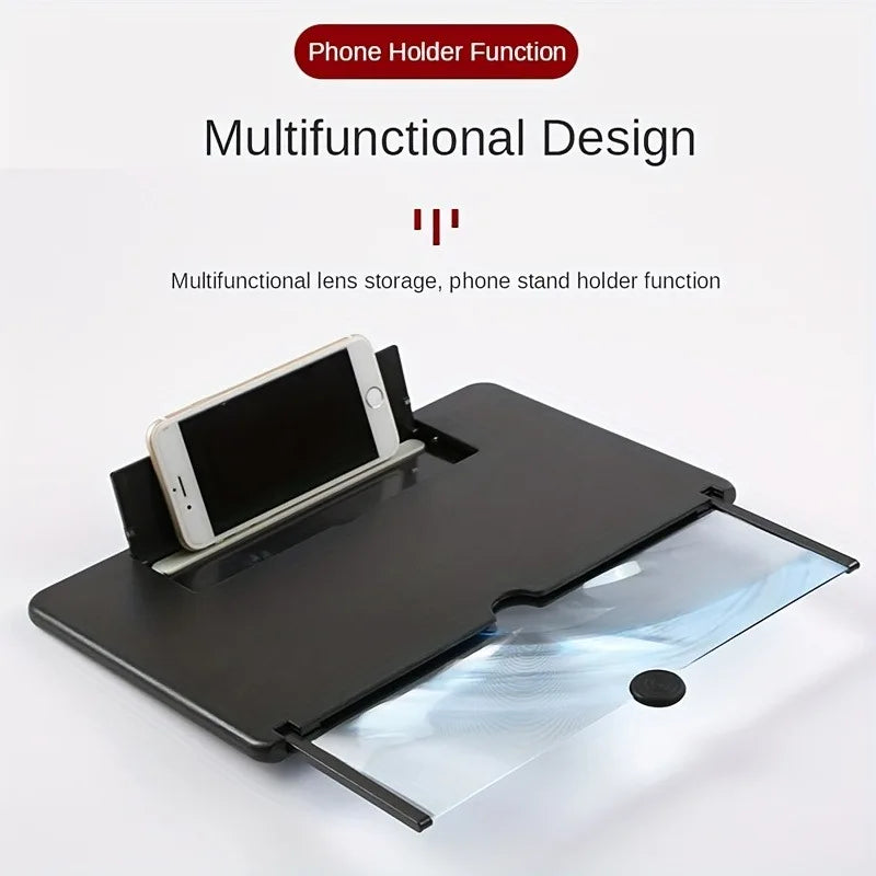 10/12 Inch HD Mobile Phone Screen Amplifier - Eye Protection & Anti-Blue Light Magnifying Glass