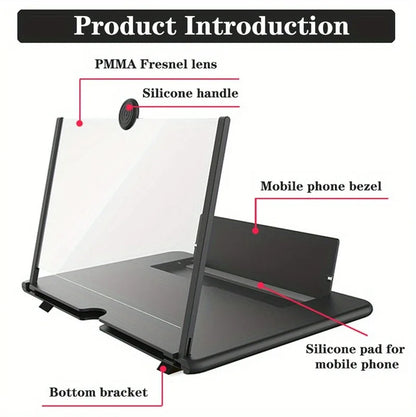 10/12 Inch HD Mobile Phone Screen Amplifier - Eye Protection & Anti-Blue Light Magnifying Glass